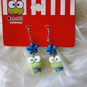 Sanrio Kerropi felt flower spring time earings